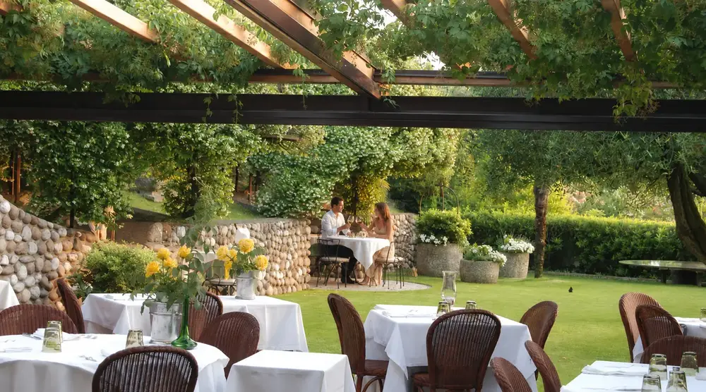 Garden terrace at Stella d'Italia in Pastrengo
