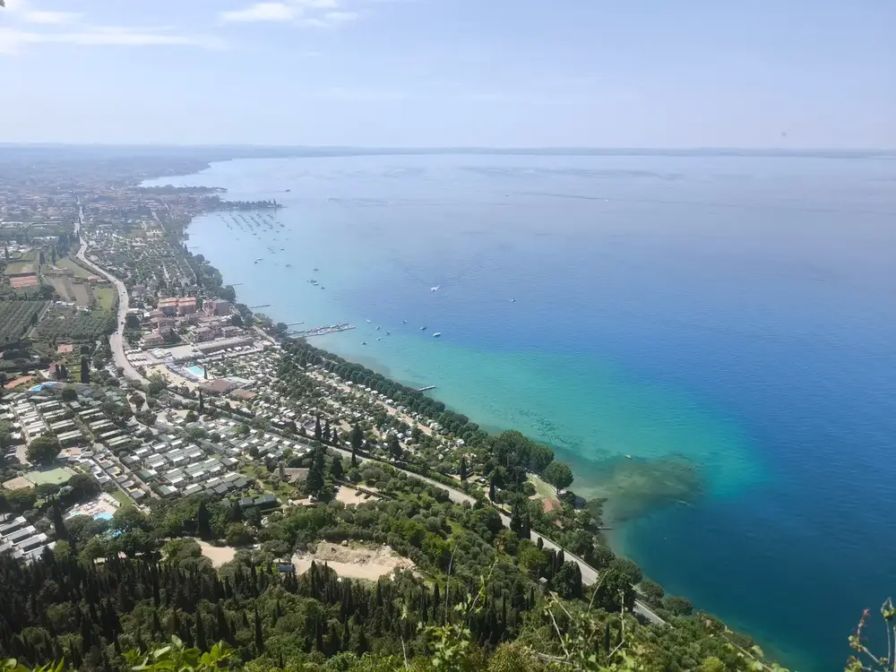 View over Bardolino and Lake Garda from La Rocca