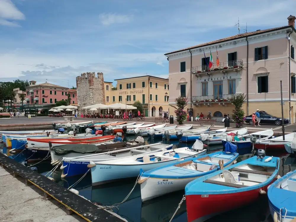 Boats in the harbour at Bardolino on Lake Garda