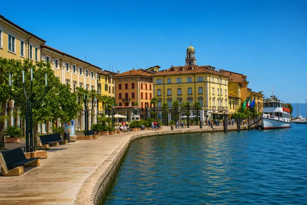 Salo waterfront promenade on Lake Garda