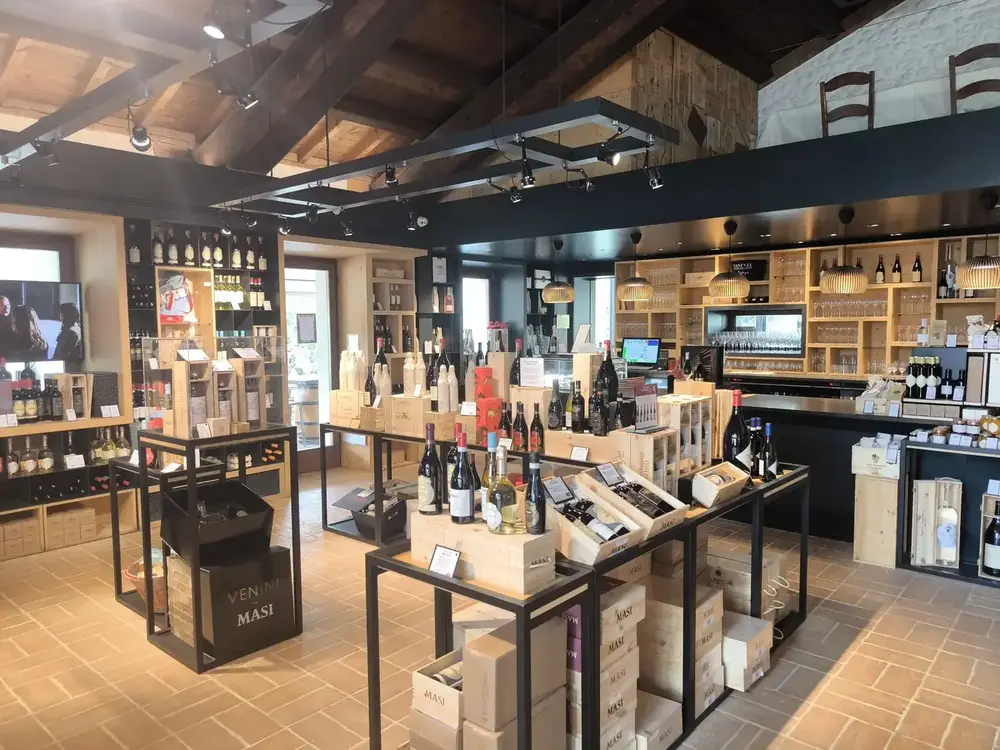 Wine shop inside Masi Tenuta Canova near Lazise